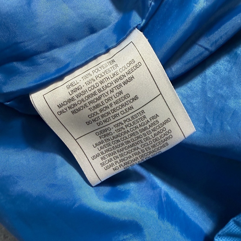 Detroit Lions Reebok XL NFL Windbreaker Jacket Blue On Field Vintage Mens - Picture 8 of 8